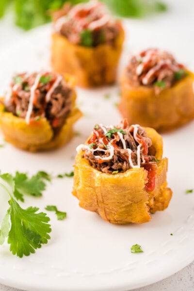 Stuffed Plantain Cups close up image