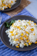 Arroz con maiz on a plate